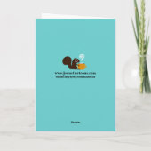 Funny Skiing Holiday Kaart - Bunny Slope Kerstmis (Achterkant)