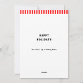 Funny Skiing Kerstfeestkaarten Feestdagenkaart (Achterkant)