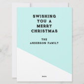 Funny Skiing Kerstfeestkaarten Feestdagenkaart (Achterkant)