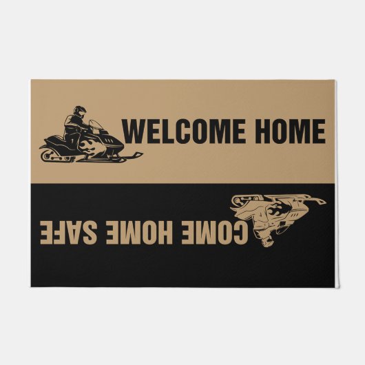 Funny Skiing Mat, Vakantie cadeau voor het gezin Deurmat (Voorkant)