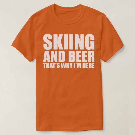 Funny Skiing T-shirt (Design voorkant)