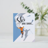 Funny Skiing | Travel-winterbestemmingen Briefkaart (Staand voorkant)