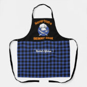 Funny Skinny Cook Black Blue Pset Pattern Schort (Voorkant)
