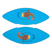 Funny skipping mudskipper fish cartoon american football (Panelen)