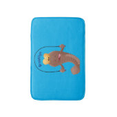 Funny skipping mudskipper fish cartoon badmat (Voorkant Verticaal)