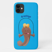Funny skipping mudskipper fish cartoon Case-Mate iPhone case (Achterkant)