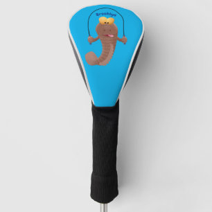 Funny skipping mudskipper fish cartoon golfheadcover