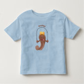 Funny skipping mudskipper fish cartoon kinder shirts (Voorkant)