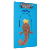 Funny skipping mudskipper fish cartoon klembord (Rechts)