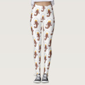 Funny skipping mudskipper fish cartoon leggings (Voorkant)