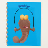 Funny skipping mudskipper fish cartoon planner (Voorkant)
