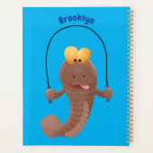 Funny skipping mudskipper fish cartoon planner (Achterkant)