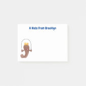 Funny skipping mudskipper fish cartoon post-it® notes (Voorkant)