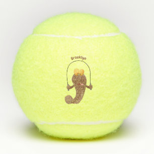 Funny skipping mudskipper fish cartoon tennisballen