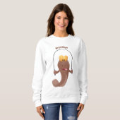 Funny skipping mudskipper fish cartoon trui (Voorkant volledig)