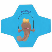 Funny skipping mudskipper fish cartoon voetbal (Enkel)