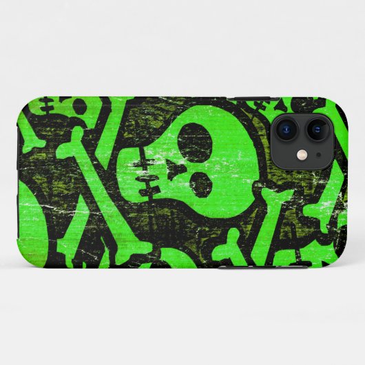 Funny Skull #2 iPhone Case (Achterkant (horizontaal))