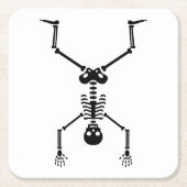 Funny skull doing handstand kartonnen onderzetters (Voorkant)