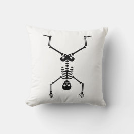 Funny skull doing handstand kussen