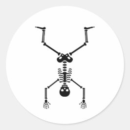 Funny skull doing handstand ronde sticker