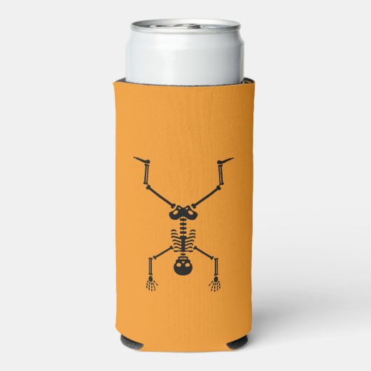 Funny skull doing handstand seltzer blikjeskoeler (Seltzer Achterkant)