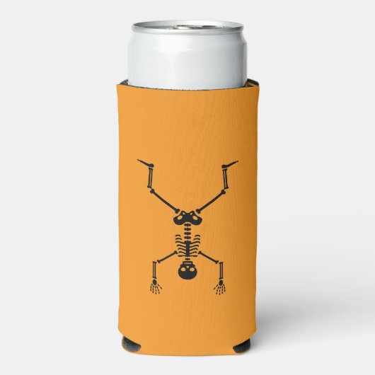 Funny skull doing handstand seltzer blikjeskoeler (Seltzer Voorkant)