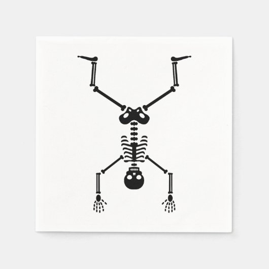 Funny skull doing handstand servet (Voorkant)