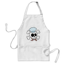 Funny Skull en Crossbones Chef Standaard Schort