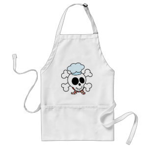 Funny Skull en Crossbones Chef Standaard Schort