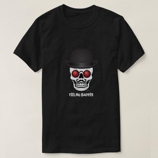 Funny Skull Feeling Dapper Mannen Tshirt (Design voorkant)