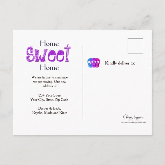 Funny Skull Head Budget New Home Googly Eyes Briefkaart (Achterkant)