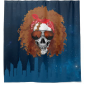 Funny Skull in New York Shower Curtain Douchegordijn (Voorkant)