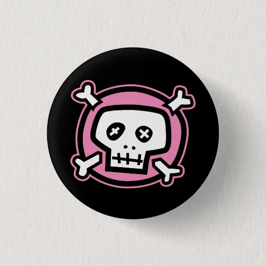 Funny Skull-knop Ronde Button 3,2 Cm (Voorkant)