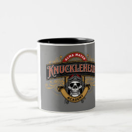 Funny Skull Knucklehead Academy Tweekleurige Koffiemok
