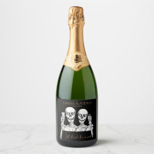 Funny Skull Sparkling Wine Label Wijnetiket