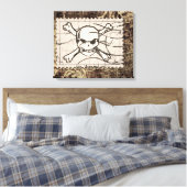 Funny Skull Stamp 2 Canvas Afdruk (Insitu (Slaapkamer))