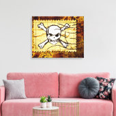 Funny Skull Stamp 2 Canvas Afdruk (Insitu (Woonkamer))