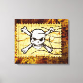 Funny Skull Stamp 2 Canvas Afdruk (Voorkant)