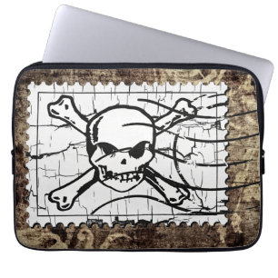 Funny Skull Stamp  2 Laptop Sleeve