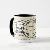 Funny Skull Stamp 5 Mok (Voorkant links)