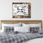 Funny Skull Stamp  Canvas Afdruk (Insitu (Slaapkamer))