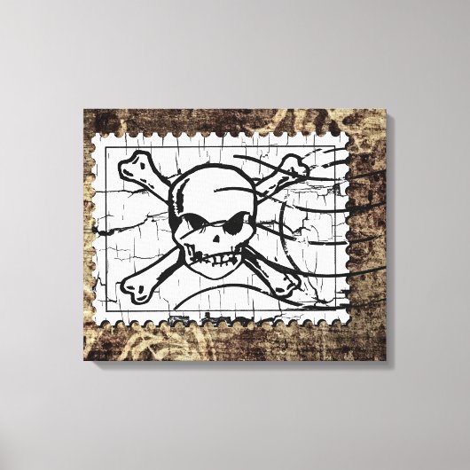 Funny Skull Stamp  Canvas Afdruk (Voorkant)