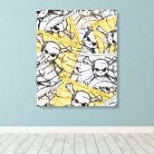 Funny Skull Stamp Canvas Afdruk (Insitu (Houten vloer))