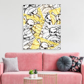 Funny Skull Stamp Canvas Afdruk (Insitu (Woonkamer))