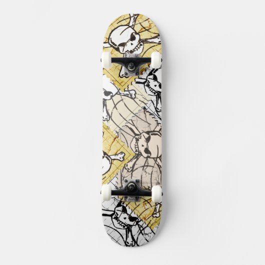 Funny Skull Stamp Persoonlijk Skateboard (Voorkant)