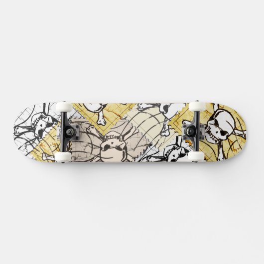 Funny Skull Stamp Persoonlijk Skateboard (Horizontaal)