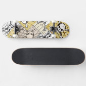 Funny Skull Stamp Persoonlijk Skateboard (Horizontaal)