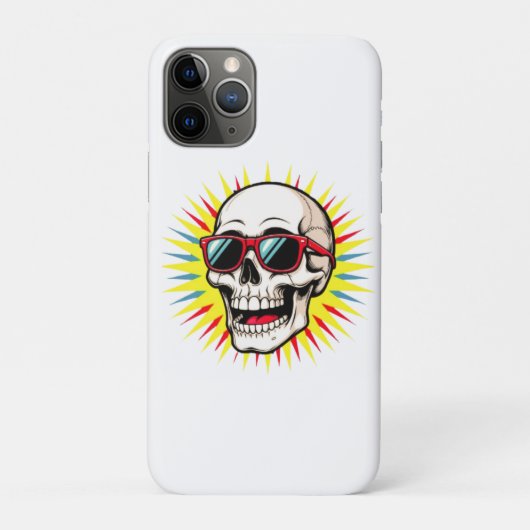 **Funny Skull With Sunglasses – Cartoon Laughing S Case-Mate iPhone Case (Achterkant)