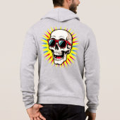 **Funny Skull With Sunglasses – Cartoon Laughing S Hoodie (Achterkant)