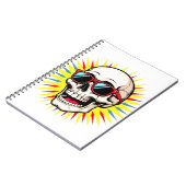 **Funny Skull With Sunglasses – Cartoon Laughing S Notitieboek (Linkerzijde)